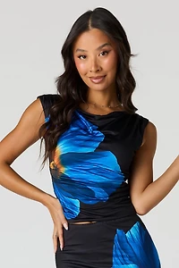 Contour Draped Boat Neck Top