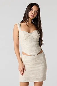 Minijupe en tricot froncé