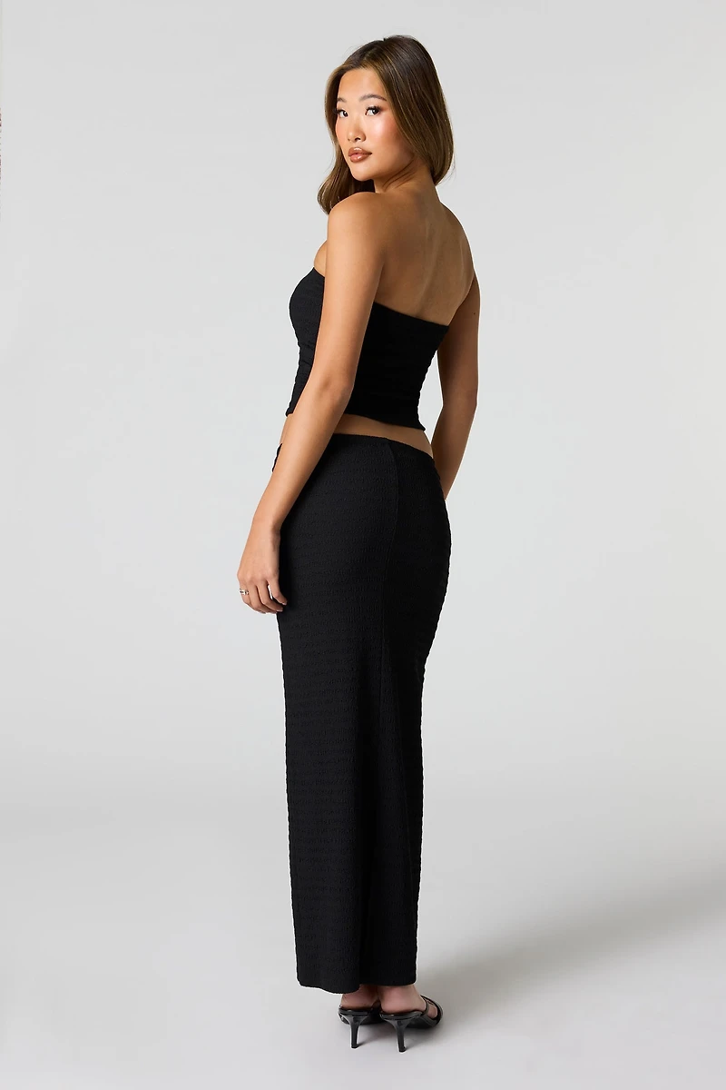 Textured Maxi Skirt