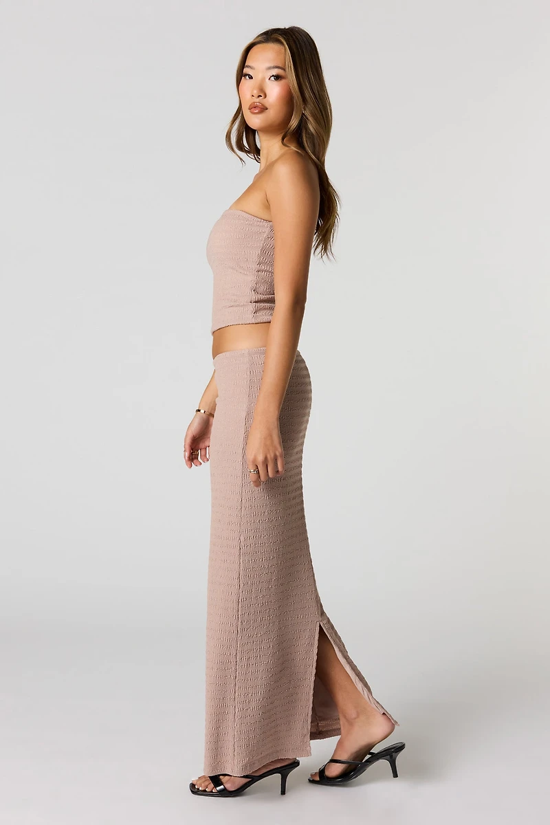 Textured Maxi Skirt