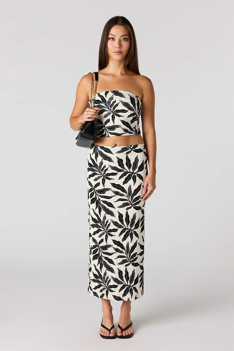 Textured Maxi Skirt