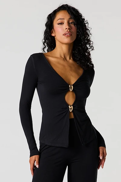 Metal Accent Cut-Out Flyaway Top