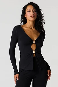 Metal Accent Cut-Out Flyaway Top