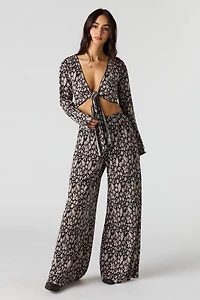 Ribbed Wide Leg Pant