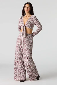 Ribbed Wide Leg Pant