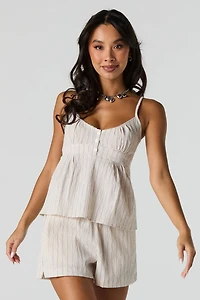 Textured Striped Short