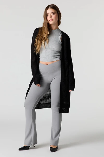 Open Knit Longline Cardigan