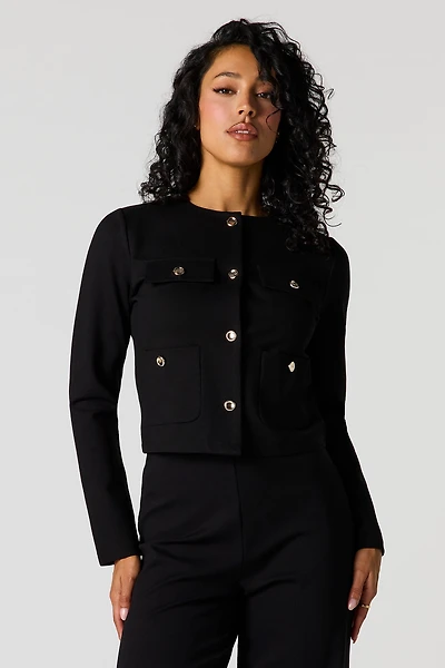 Structured Button-Up Jacket