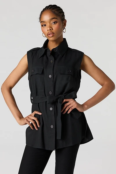 Button-Up Collared Vest