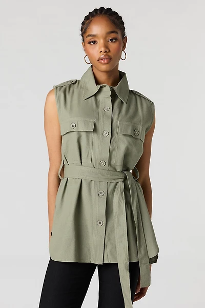 Button-Up Collared Vest