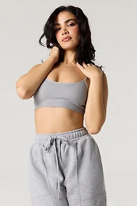 Bralette côtelée sans couture avec soutien-gorge intégré