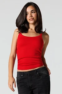 Seamless Ribbed Built-In Bra Tank