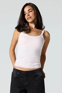 Seamless Ribbed Built-In Bra Tank