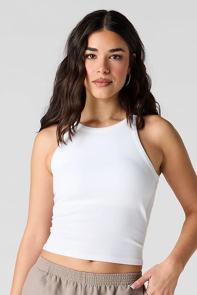 Débardeur côtelé sans couture