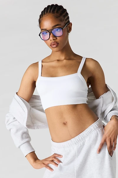 Bralette sans couture à encolure carrée