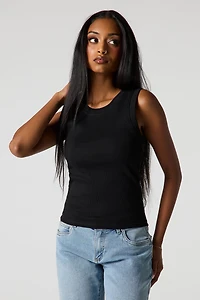 Classic Ribbed Crew Neck Tank