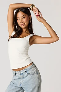 Ribbed Square Neck Tank