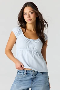 Short Sleeve Babydoll Top