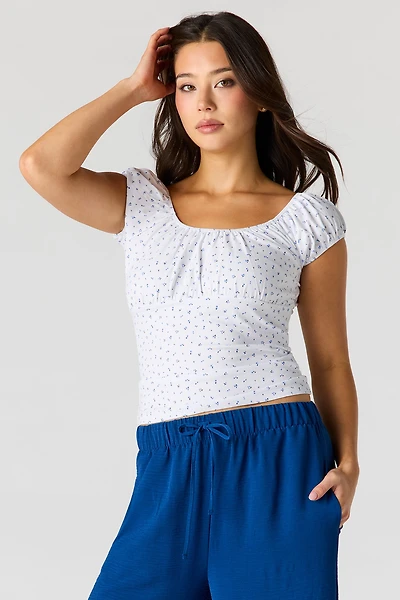 Scoop Neck Short Sleeve Top