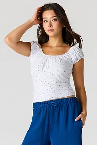 Scoop Neck Short Sleeve Top