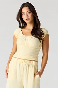 Scoop Neck Short Sleeve Top