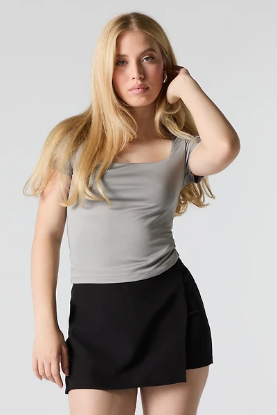 Contour Square Neck Short Sleeve Top