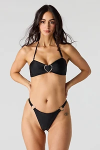 Metal Ring Thong Bikini Bottom