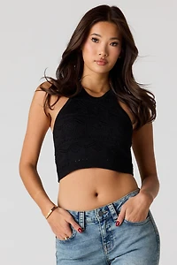 Crochet Cropped Halter Top