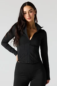 Active Corset Zip-Up Jacket