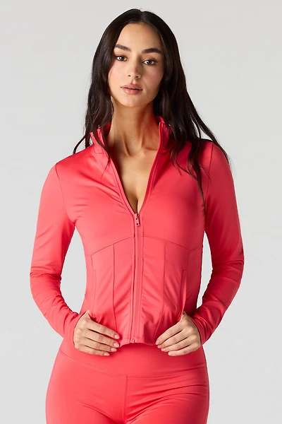Active Corset Zip-Up Jacket