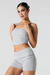 Active Ribbed Curved Hem Tank
