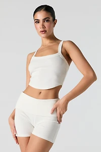 Active Ribbed Curved Hem Tank