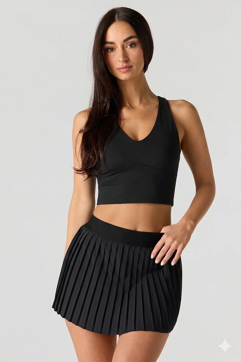 Active Pleated Skort with Side Pocket