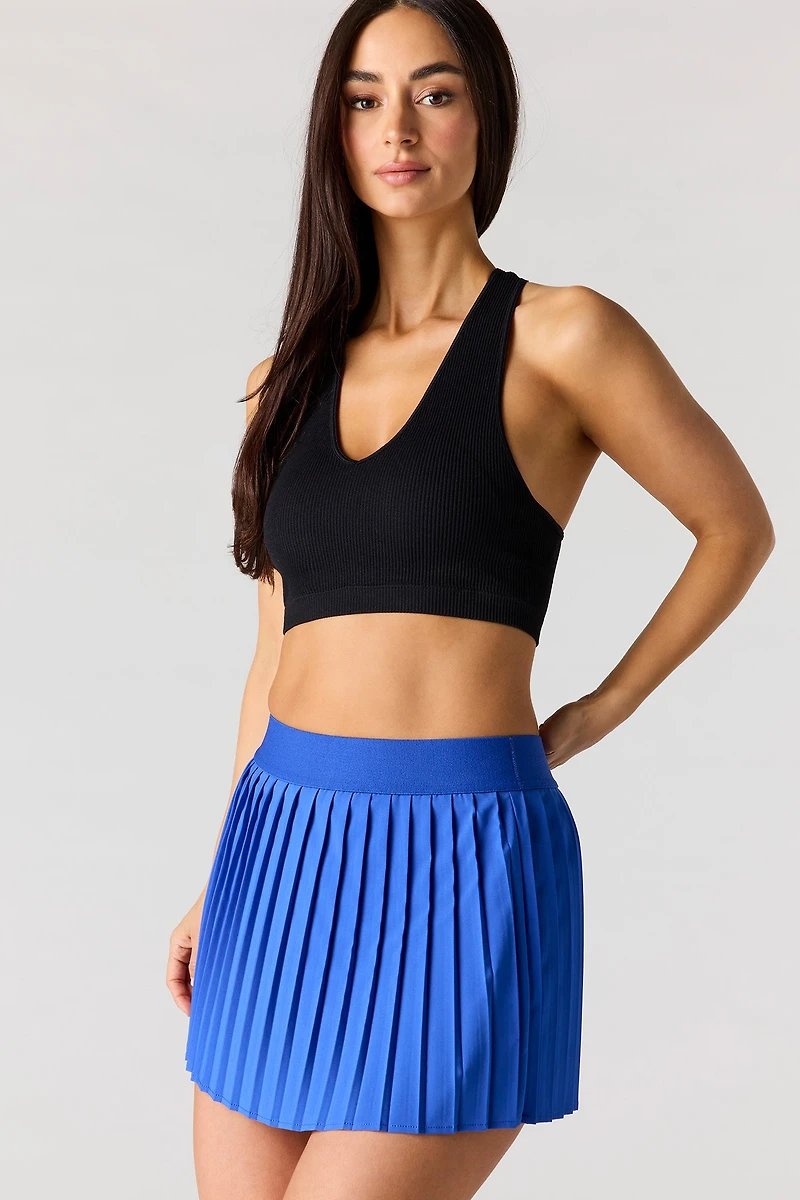 Active Pleated Skort with Side Pocket