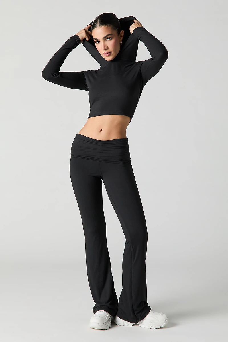 Active Soft Foldover Waist Flare Pant