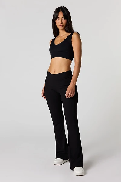 Active Ribbed Flare Pant