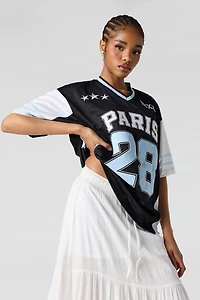 Colourblock Graphic Jersey Top