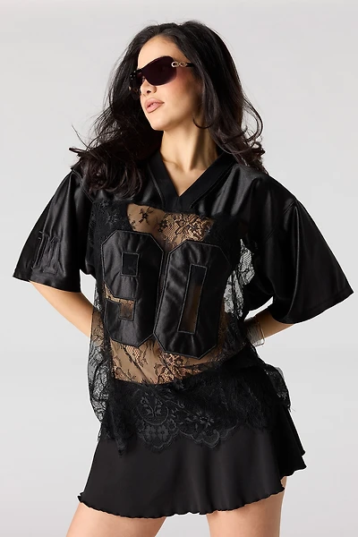 Contrast Lace Jersey