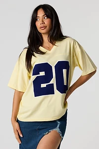 20 Flock Print V-Neck T-Shirt