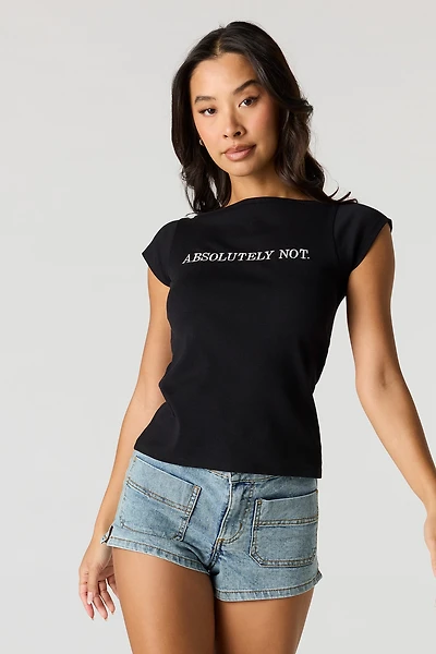 Graphic Boatneck T-Shirt