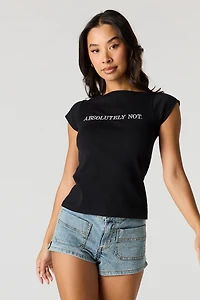 Graphic Boatneck T-Shirt