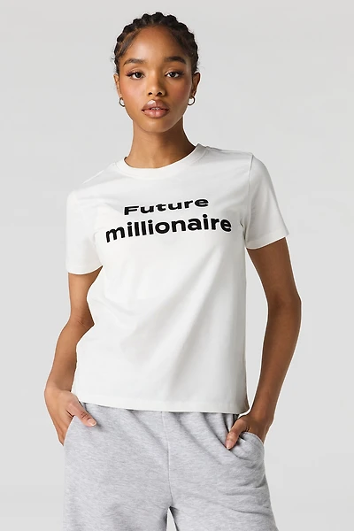 T-shirt à imprimé Future Millionaire