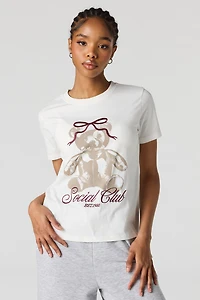 Social Club Embroidered T-Shirt