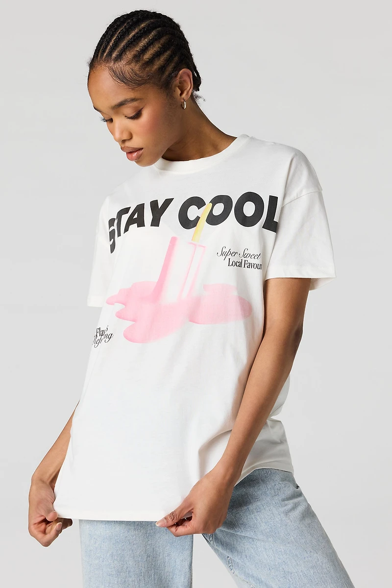 Stay Cool Graphic Oversized T-Shirt