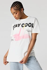 Stay Cool Graphic Oversized  T-Shirt