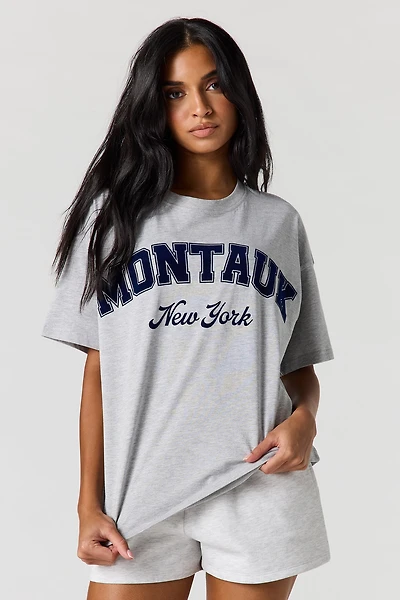 Montauk Flock Print T-Shirt