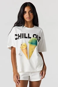 Chill Out Puff Print T-Shirt
