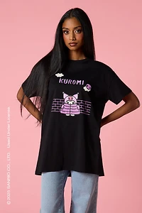 Kuromi™ Embroidered Oversized T-Shirt