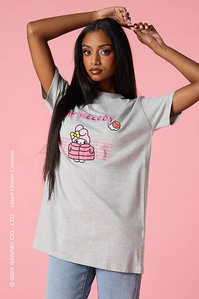 My Melody™ Embroidered Oversized T-Shirt