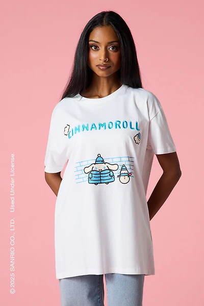Cinnamoroll™ Embroidered Oversized T-Shirt